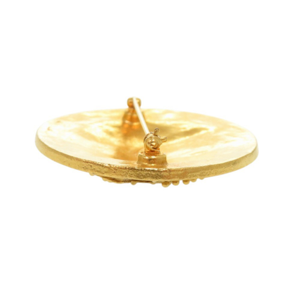 CHANEL Vintage Gold Logo Brooch - Picture 5 of 8